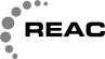 Das Bild zeigt das REAC Logo in Schwarz/Weiß